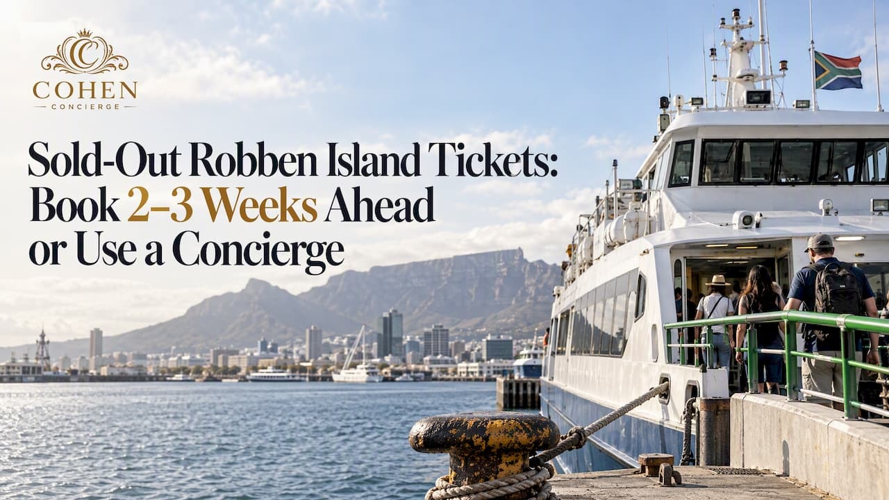 Sold Out Robben Island Tickets? Book 2–3 Weeks Ahead or Use a Concierge